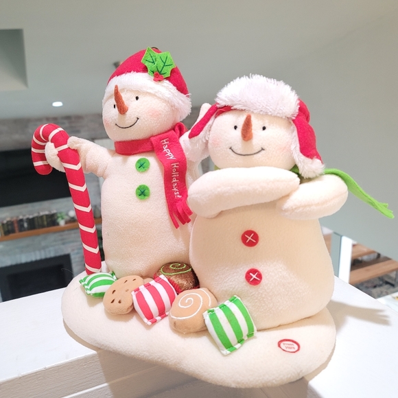 2008 Hallmark Jingle Pals Snowman Duo Seasons Treating Animated Musical Plush - Picture 4 of 4
